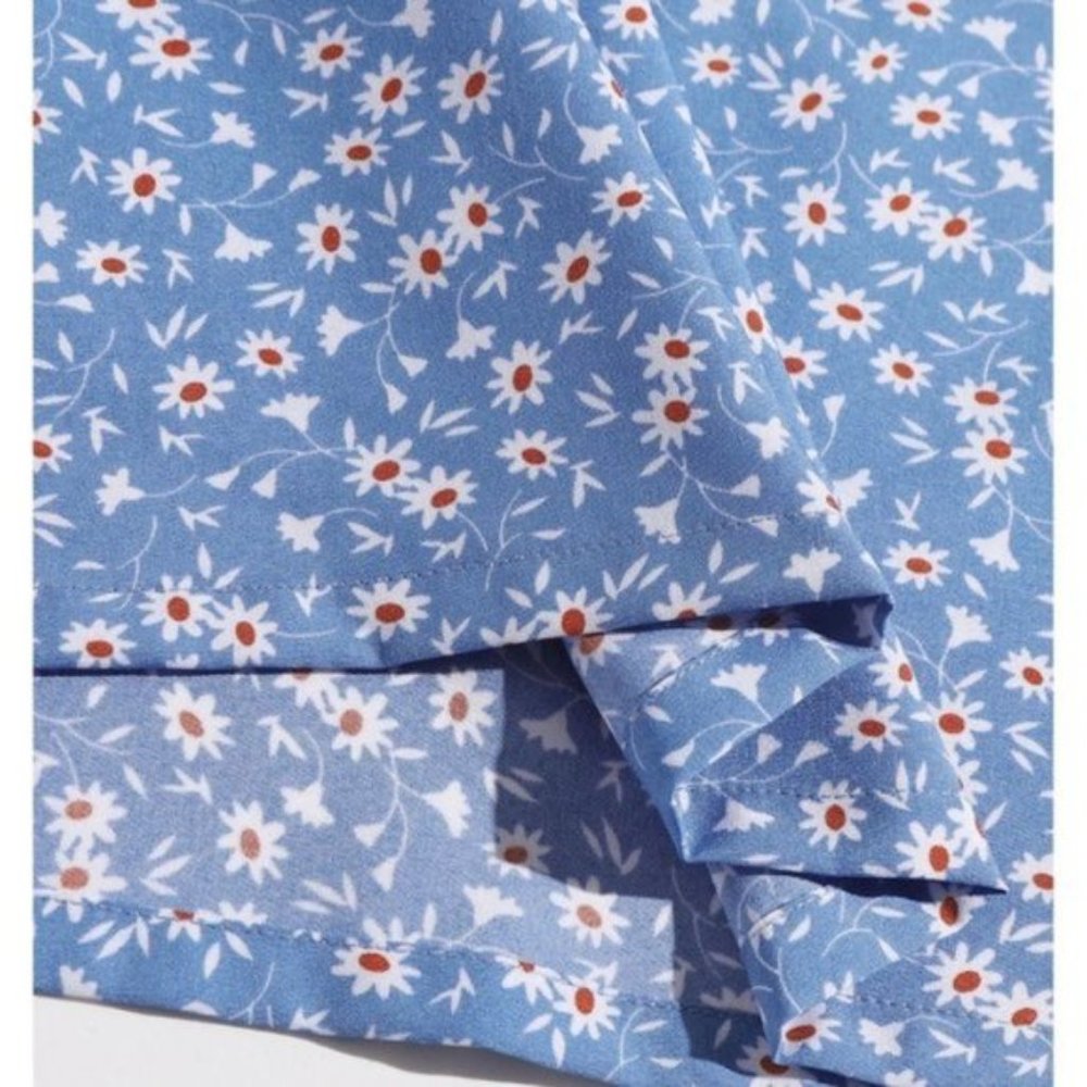 Blue Floral Cami Dress - Picture 4 of 6